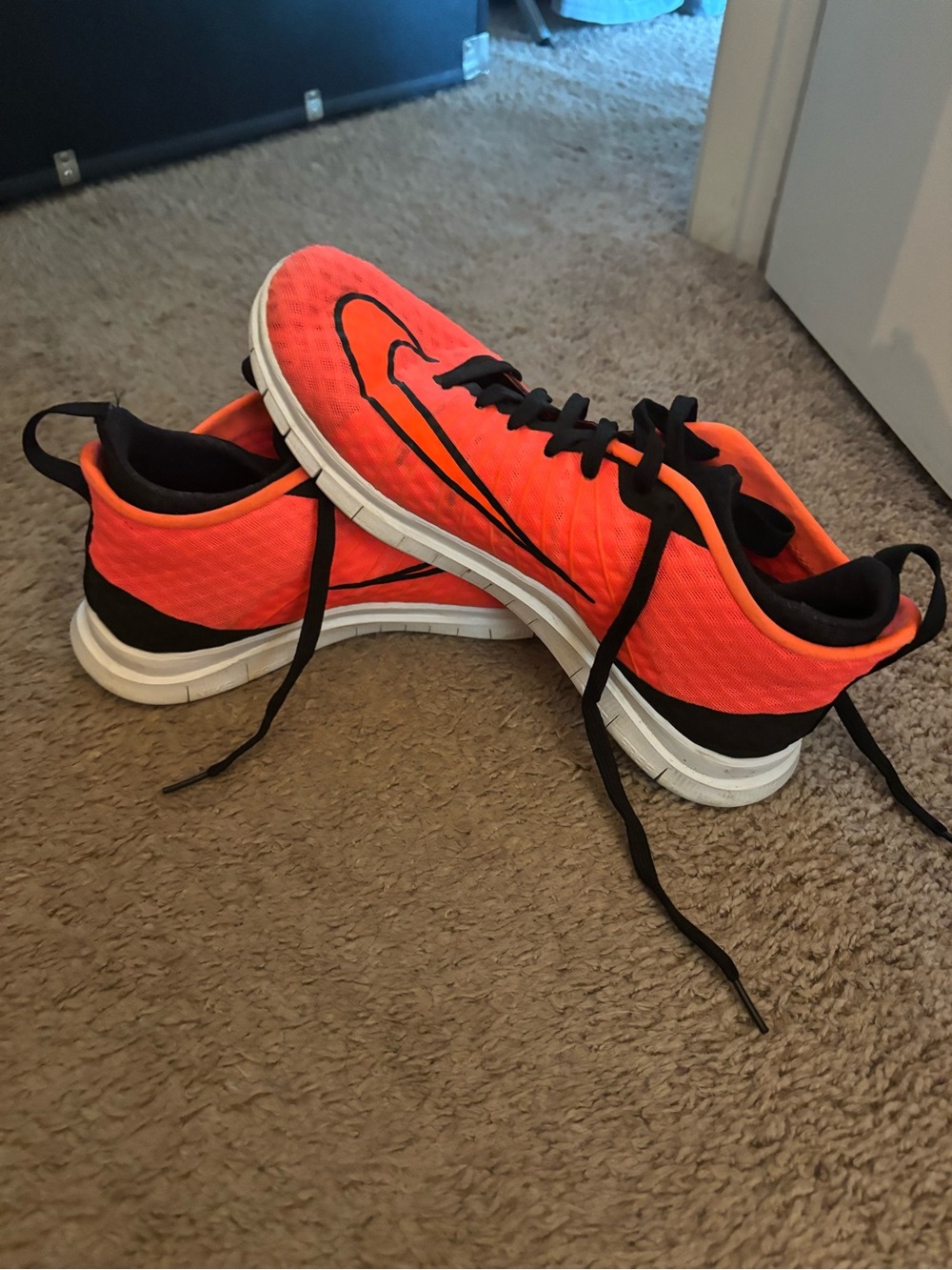 Nike Bright Orange and Black Lightweight Trainers